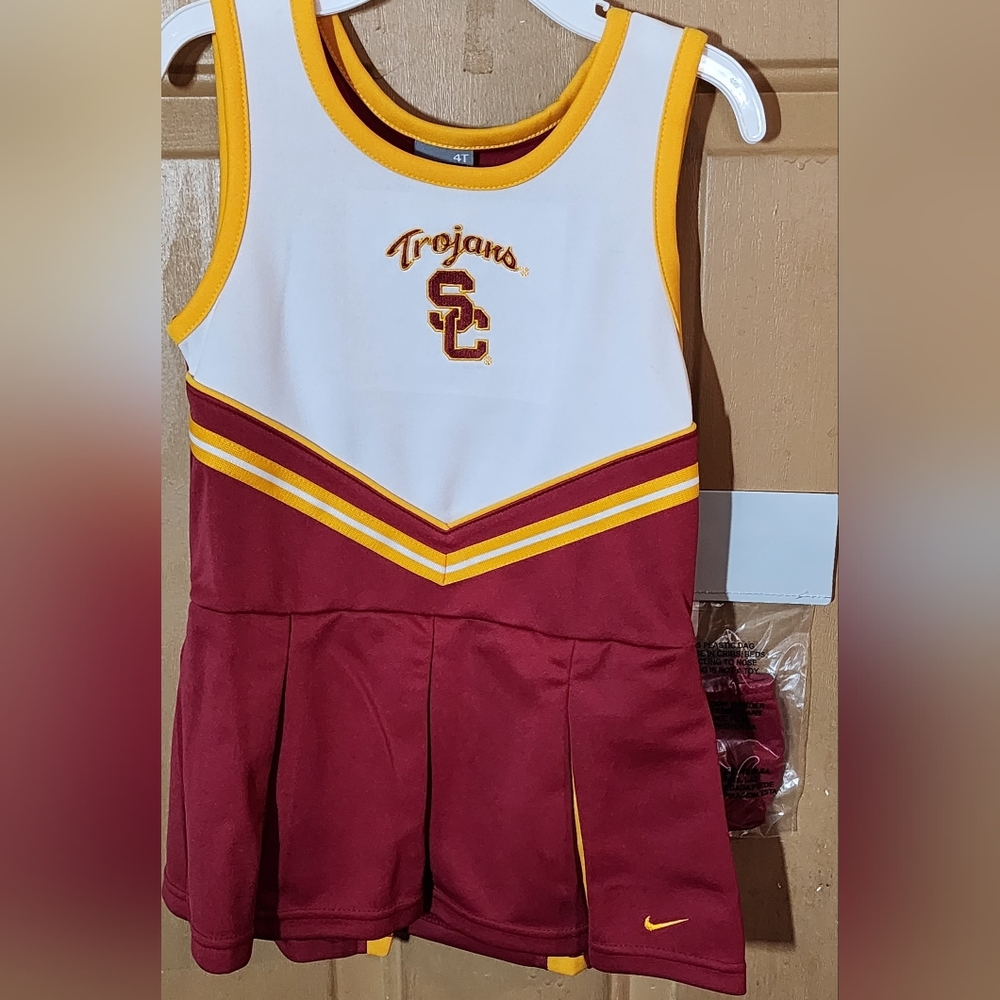 USC TROJANS NIKE HIGH QUALITY STITCHED TODDLER CHEERLEADER DRESS SET
